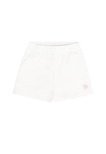 Load image into Gallery viewer, U.S. POLO ASSN Shorts bianco per bambine e ragazze con vita elasticizzata, tasche laterali e logo ricamato - Junior &amp; Co.it