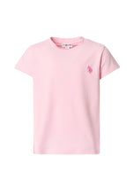 Load image into Gallery viewer, U.S. POLO ASSN T-shirt rosa a maniche corte per bambine e ragazze con logo ricamato - Junior &amp; Co.it