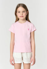 Load image into Gallery viewer, U.S. POLO ASSN T-shirt rosa a maniche corte per bambine e ragazze con logo ricamato - Junior &amp; Co.it