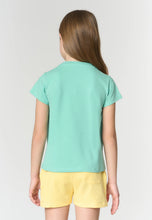 Load image into Gallery viewer, U.S. POLO ASSN T-shirt verde acqua a maniche corte per bambine e ragazze con logo ricamato - Junior &amp; Co.it