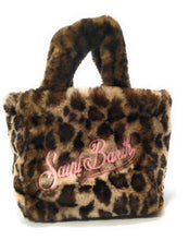 Carica l&#39;immagine nel visualizzatore di Gallery, Mc2 Saint Barth Borsa Vanity Mini Soft Leopardata Con Logo Ricamato Rosa Dimensioni: 20 x 19 x 10 cm