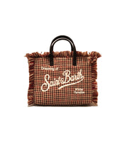 Load image into Gallery viewer, MC2 SAINT BARTH Borsa Vanity Mini Wool Pied de Poule Bordeaux dim10x22x15cm