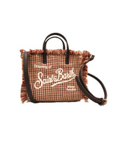 Load image into Gallery viewer, MC2 SAINT BARTH Borsa Vanity Mini Wool Pied de Poule Bordeaux dim10x22x15cm