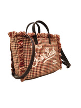 Load image into Gallery viewer, MC2 SAINT BARTH Borsa Vanity Mini Wool Pied de Poule Bordeaux dim10x22x15cm