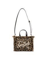 Load image into Gallery viewer, MC2 SAINT BARTH Borsa VanityMini Felt Stampa Leopardata Dimensioni:20x19x10