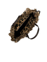Load image into Gallery viewer, MC2 SAINT BARTH Borsa VanityMini Felt Stampa Leopardata Dimensioni:20x19x10