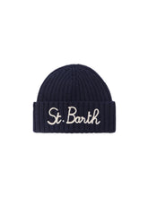 Load image into Gallery viewer, MC2 SAINT BARTH Cappello Wengen in Misto Cashmere Blu