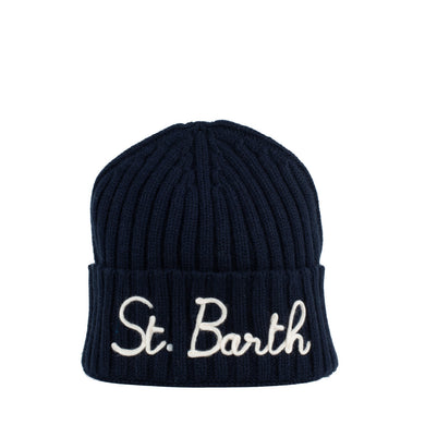 Mc2 Saint Barth Cappello Wengen Blu con Ricamo St. Barth