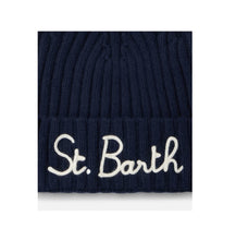 Carica l&#39;immagine nel visualizzatore di Gallery, Mc2 Saint Barth Cappello Blu Wengen con Ricamo St. Barth Panna