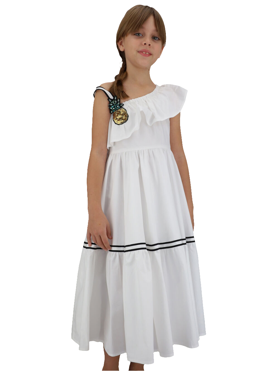 Abito MONNALISA bianco 10-12-13 anni SCONTATO del 50% - Junior & Co.it