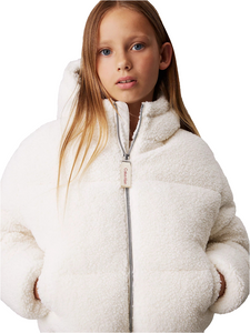 Calvin Klein  Giubbotto Teddy Corto Panna. 12-14-16 anni SCONTO 50%
