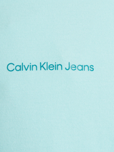 Carica l&#39;immagine nel visualizzatore di Gallery, CALVIN KLEIN JEANS T-shirt celeste con scritta