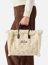 Carica l'immagine nel visualizzatore di Gallery, Borsa MC2 Saint Barth modello Colette wool bianca con strass