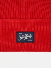 Load image into Gallery viewer, Saint Barth MC2 Cappello Sheldon Rosso a Coste con Patch