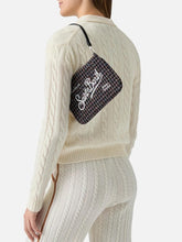 Carica l'immagine nel visualizzatore di Gallery, Borsa a spalla Parisienne mini in tweed nero Shinya.