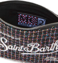 Carica l'immagine nel visualizzatore di Gallery, Borsa a spalla Parisienne mini in tweed nero Shinya.
