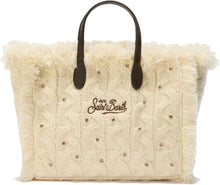 Carica l'immagine nel visualizzatore di Gallery, Borsa MC2 Saint Barth modello Colette wool bianca con strass
