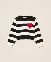 Carica l'immagine nel visualizzatore di Gallery, Maglia a righe con cuore e logo
€ 118.00