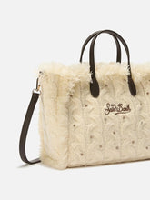 Carica l'immagine nel visualizzatore di Gallery, Borsa MC2 Saint Barth modello Colette wool bianca con strass