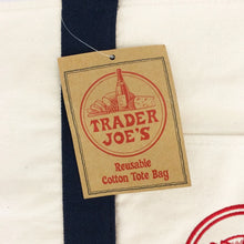 Load image into Gallery viewer, Trader Joe's - Borsa larga in tela di cotone, riutilizzabile, borsa a tracolla da spiaggia, regalo ricamato per donne e ragazze