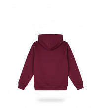 Load image into Gallery viewer, Felpa con Zip e Cappuccio ICON con Maxi Logo Frontale - Bordeaux - Junior &amp; Co.it