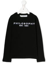Carica l&#39;immagine nel visualizzatore di Gallery, T-shirt nera Philosophy di Lorenzo Serafini - Junior &amp; Co.it