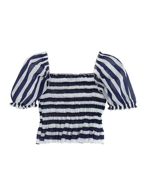 Top MONNALISA bianco blu - Junior & Co.it