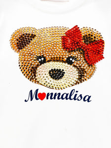 T-shirt panna orsetto MONNALISA