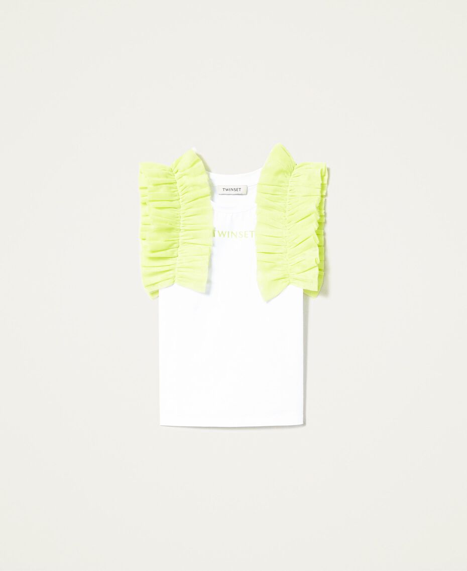 T-shirt TWINSET tulle verde lime