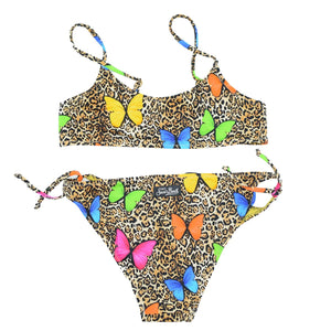 Costume 2 pezzi MC2 SAINT BARTH leopardato stampa farfalle