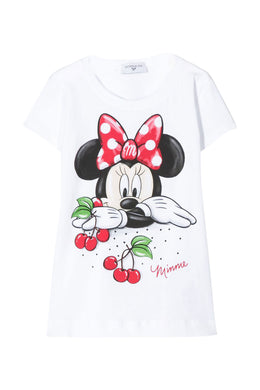 T-shirt MONNALISA bianca stampa Minnie - Junior & Co.it