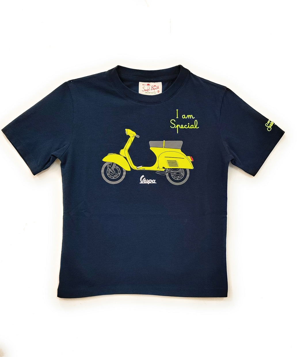 T-shirt bambino MC2 SAINT BARTH blu stampa Vespa 8 Anni