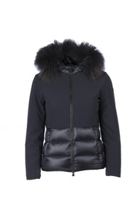 Giubbotto RRD Winter Hybrid Hood Girl Fur Nero - Junior & Co.it